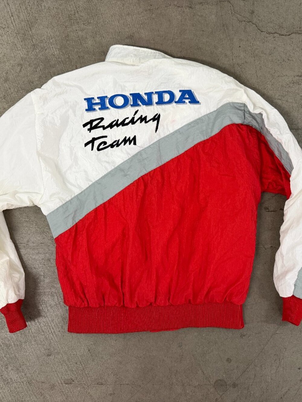 Vintage 80s/90s Honda Racing Team Tricolor Windbreaker Jacket - Picture 3 of 3